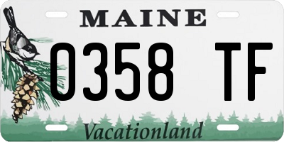 ME license plate 0358TF