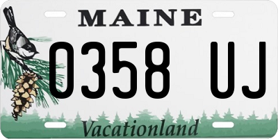 ME license plate 0358UJ