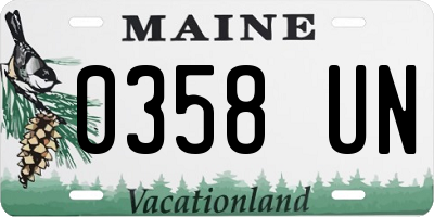 ME license plate 0358UN