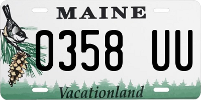 ME license plate 0358UU