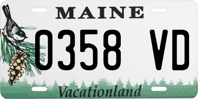 ME license plate 0358VD