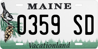 ME license plate 0359SD