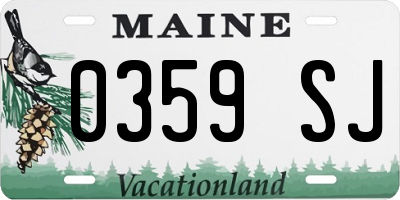 ME license plate 0359SJ