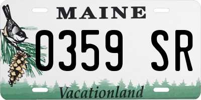 ME license plate 0359SR