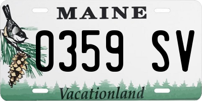 ME license plate 0359SV