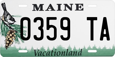 ME license plate 0359TA