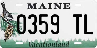 ME license plate 0359TL