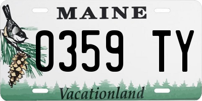 ME license plate 0359TY
