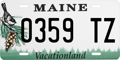 ME license plate 0359TZ