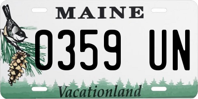 ME license plate 0359UN