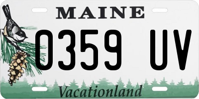 ME license plate 0359UV