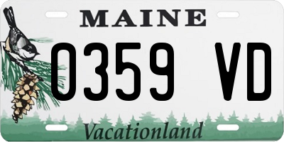 ME license plate 0359VD
