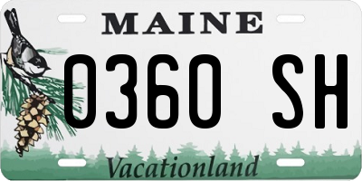 ME license plate 0360SH