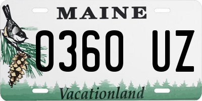 ME license plate 0360UZ