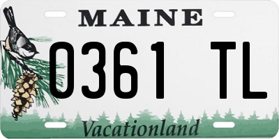 ME license plate 0361TL