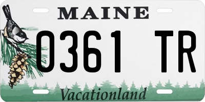 ME license plate 0361TR