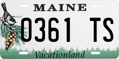ME license plate 0361TS