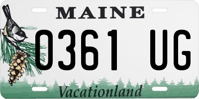 ME license plate 0361UG