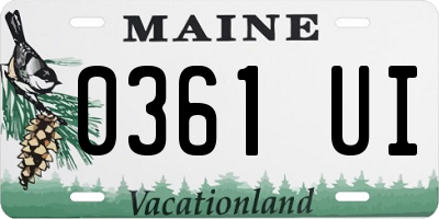 ME license plate 0361UI