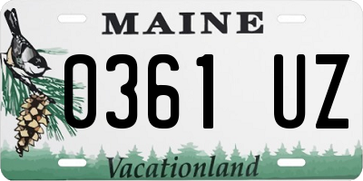 ME license plate 0361UZ