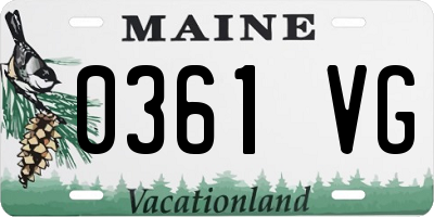 ME license plate 0361VG