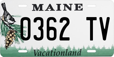 ME license plate 0362TV