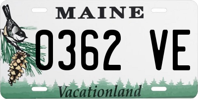 ME license plate 0362VE