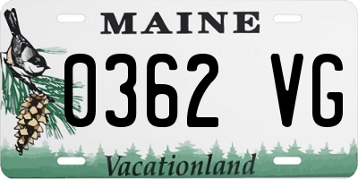 ME license plate 0362VG