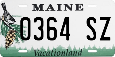 ME license plate 0364SZ