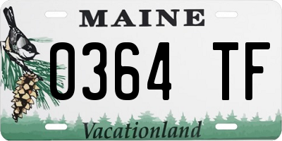 ME license plate 0364TF
