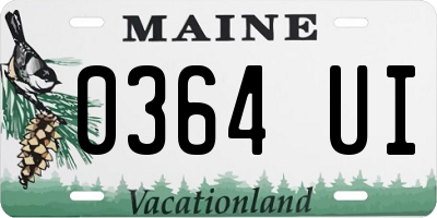 ME license plate 0364UI