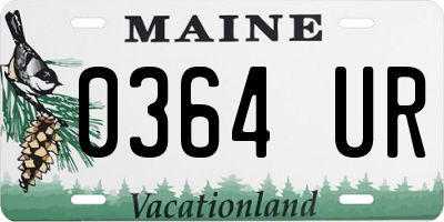 ME license plate 0364UR