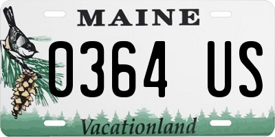 ME license plate 0364US