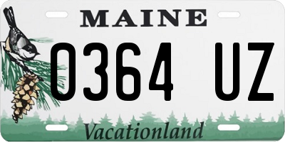 ME license plate 0364UZ