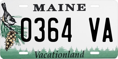 ME license plate 0364VA