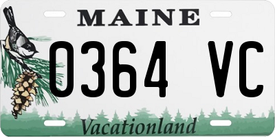 ME license plate 0364VC