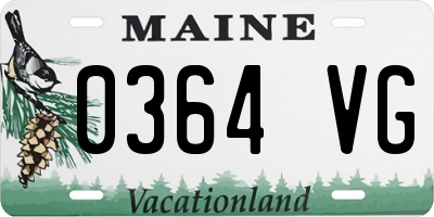 ME license plate 0364VG