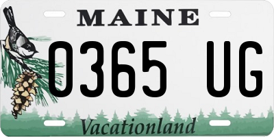 ME license plate 0365UG