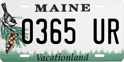 ME license plate 0365UR