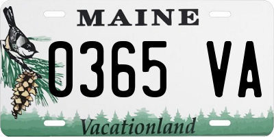 ME license plate 0365VA