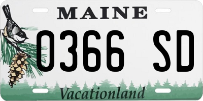 ME license plate 0366SD