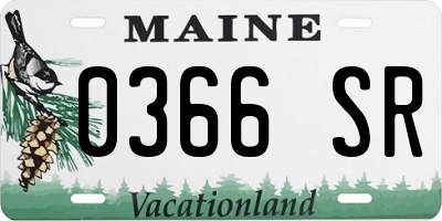 ME license plate 0366SR
