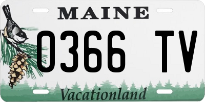 ME license plate 0366TV