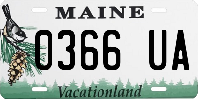 ME license plate 0366UA