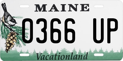 ME license plate 0366UP