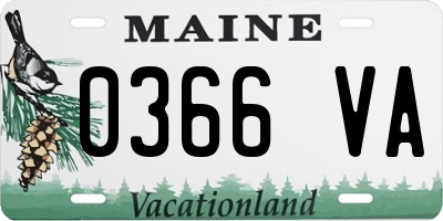 ME license plate 0366VA