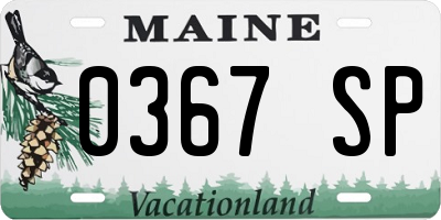 ME license plate 0367SP