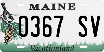 ME license plate 0367SV
