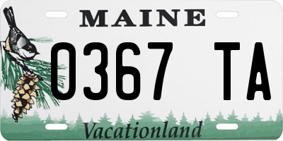 ME license plate 0367TA