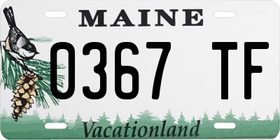 ME license plate 0367TF